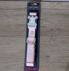 Hugo & Hudson Collar de Perro Rosa con Dije de Hueso Talla Grande Nuevo - Imagen 1 de 11