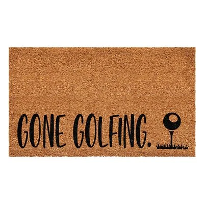 CALLOWAY MILLS 108951729 Gone Golfing Doormat 17x29 Inch Fun Outdoor Welcome Mat