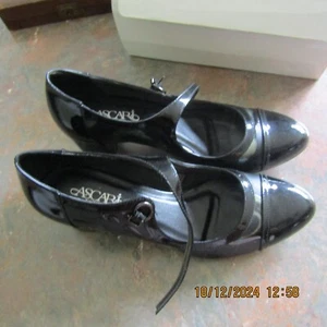 Ascari Size 7 Black Almond Toe Shoes New - Bild 1 von 8