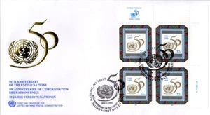 Cubierta Primer Día Administración Postal de las Naciones Unidas 1995 50 Aniversario 50C - Imagen 1 de 1