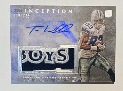2013 Topps Inception Terrance Williams Rookie Jersey Logo Patch Autograph 19/345 - Image 1 of 4