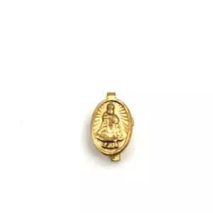 Vintage Gold Tone Infant of Prague Sacred Heart on Reverse with Cross Lapel Hook - Picture 1 of 6