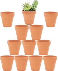 2.5 Inch Terracotta Pots with Drainage Holes,Small Mini Clay Ceramic Pottery - Picture 1 of 12