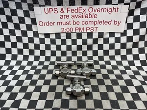 SWAGELOK BONNET NEEDLE VALVE 3/8", SS-1KS6-SH, SS1KS6SH, LOT OF 3#1229V19 - Picture 1 of 3
