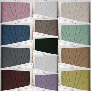 24 Inch Heigh Headboard for Divan Bed Butterfly Plush Fabric Single Double King - Picture 1 of 166