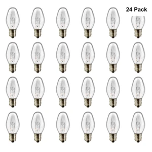 24 Pack, Salt Lamp Bulbs 15W, C7 Night Light Bulbs for Scentsy & Wax Warmers - Picture 1 of 1