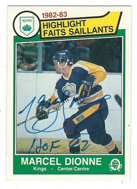 Autographed 1983-4 OPC MARCEL DIONNE Los Angeles Kings Card #151 w/Show Ticket - Image 1 of 1