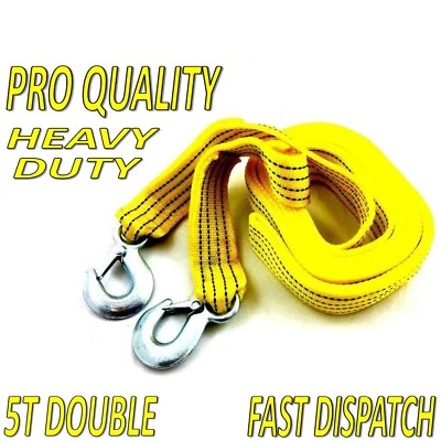 4.5M Corde à Tirer Bracelet Résistant Route 5 Tonnes 5T Voiture Van 4x4 Recovery - Photo 1/2