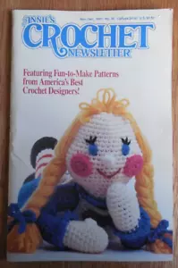 EUC  Vintage Nov/Dec 1987 "Annie's Crochet Newsletter" Pattern Booklet - Picture 1 of 5