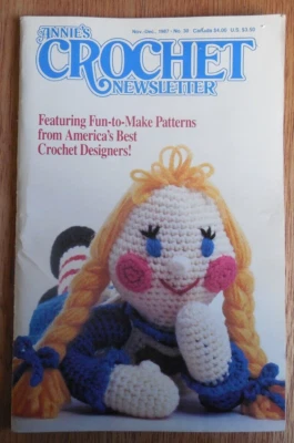 EUC  Vintage Nov/Dec 1987 "Annie's Crochet Newsletter" Pattern Booklet - Image 1 of 4