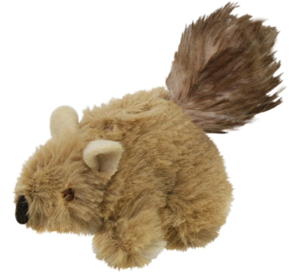 OURPET'S OurPets PlayNSqueak Backyard Cat Toy Squeaking Squirrel, All Breed
