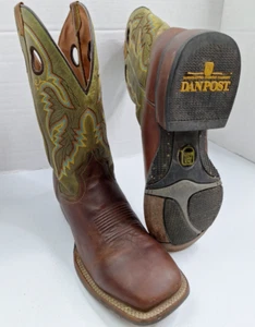 Bota Western Dan Post Para Hombres 9D Leon Crazy Horse Performance Cuero Puntera Cuadrada - Imagen 1 de 24