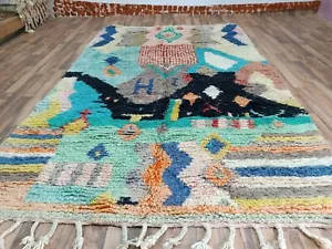 Moroccan Azilal Rug Geometric Tribal Handmade Area Wool Carpet Berber RUG - Picture 1 of 13