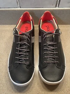 Plae Leather Mulberry Black Shoes Unisex M 8 W 9.5 New Low Top Sneaker - Picture 1 of 9
