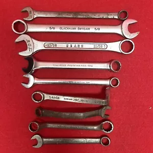 Snap on Lot of 9 MAC Proto Sears BluePoint Bonney Combination Wrenches Mechanic - Picture 1 of 15
