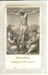 Imagen de encaje peregrinación Jesús en la cruz devoción santos - Imagen 1 de 1