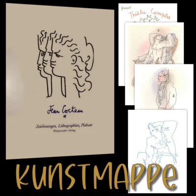 Jean Cocteau Kunstmappe mit 12 Zeichnungen / Lithographien / Plakate (sehr rar!) - Bild 1 von 4