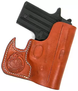 CEBECI FRONT POCKET BROWN LEATHER CCW CONCEALMENT HOLSTER for KEL-TEC P-32 P32 - Picture 1 of 10