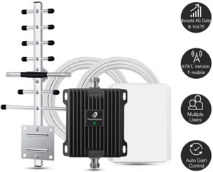 4G LTE 1700/2100MHz Cell Phone Signal Booster Band 66/4 Data Mobile Repeater Kit - Picture 1 of 9