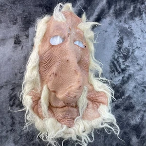 Gummi Halloween Maske alter Mann großer Kopf Troll Gandalf drittes Auge SIEHE BILDER - Bild 1 von 12