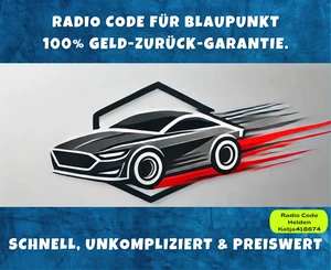 Blaupunkt Radio Code / Pin Code BMW - Opel Car 300 Opel CD 300 SC 202 Car 2003 - Bild 1 von 4