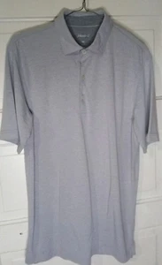 johnnie-O Golf Polo Shirt Mens Medium Featherweight Performance Micro Blue Strip - Picture 1 of 6