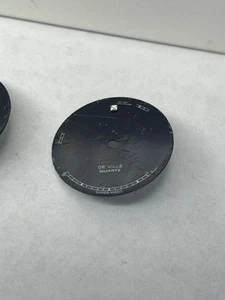 Vintage Omega De Ville Quartz Cracked Black Tapestry Dial For Parts - Picture 1 of 9