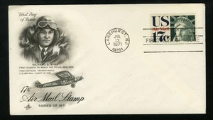 1971 FDC sc C80 Richard E. Byrd / Statue Of Liberty 17c Air Mail First Day Cover - Picture 1 of 2