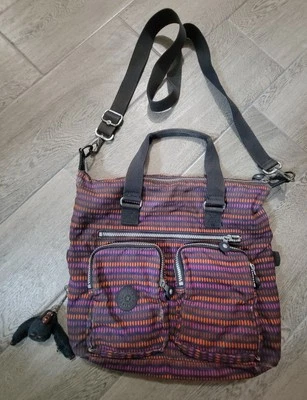 Kipling Defea große grau lila orange Umhängetasche Schultertasche Handtasche 13x9x6 - Bild 1 von 4