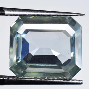 5.20 Ct Green Color VVS 11x10 MM Radiant Cut Loose Moissanite Dazzling Gemstone - Picture 1 of 4
