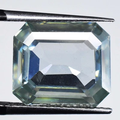 5.20 Ct Green Color VVS 11x10 MM Radiant Cut Loose Moissanite Dazzling Gemstone - Image 1 of 4