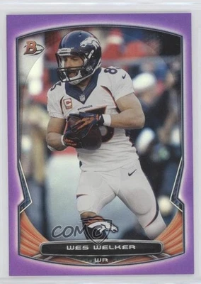 2014 Bowman Purple Foil Wes Welker #39 - Image 1 of 2