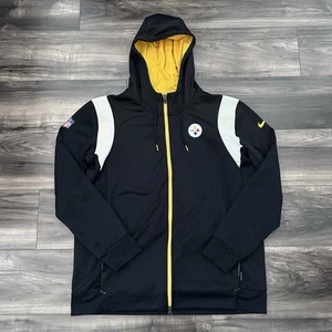 Sudadera con capucha Nike Pittsburgh Steelers On Field ajuste térmico cremallera completa para hombre XL negra - Imagen 1 de 9