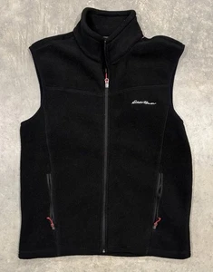 Eddie Bauer Fleece Weste Herren Medium Full Zip Taschen schwarz - Bild 1 von 6