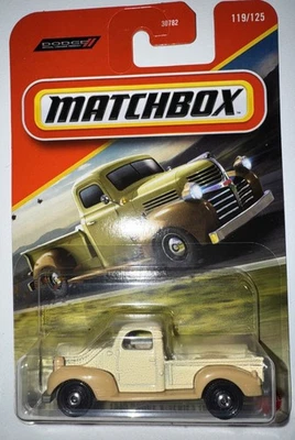 Matchbox 1940 Dodge V-Series Step-Side Pickup Truck New In Package 1:64 Diecast - Image 1 of 4
