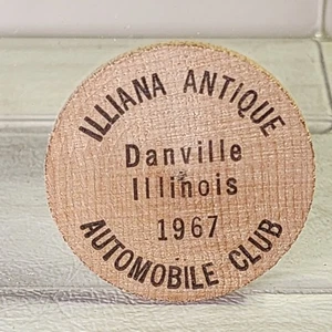 Illiana Antico Automobile Club 1967 Legno Nichel Danville Illinois - Foto 1 di 2