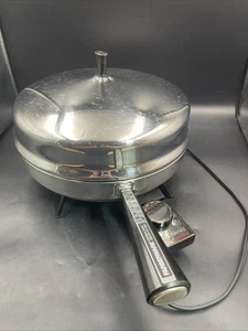 Vtg Farberware Stainless Steel 12" Electric Skillet Fry Pan 312-B Clean & Works - Picture 1 of 7
