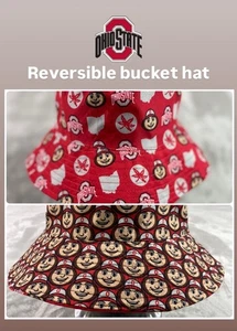 Ohio State Buckeyes Brutus Logo Reversible Bucket Hat Adult OSFM | Football 🏈 - Picture 1 of 11