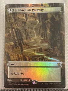 Brightclimb Pathway // Grimclimb Pathway -FOIL BORDERLESS- Zendikar Rising MINT - Picture 1 of 3