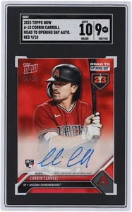 Corbin Carroll Diamondbacks Signed 2023 Topps Now A-10 9/10 SGC 9/10 Rookie Card - Picture 1 of 3