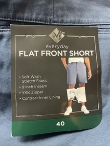 Members Mark Men's Everyday Stretch Flat Front Short Size 40-(R) - Picture 1 of 13