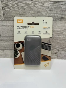 Disque SSD WD 1 To My Passport, stockage portable USB - C protection par mot de passe - Photo 1/8