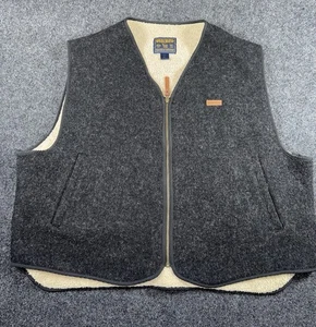 Chaleco de Lana Forrado Woolrich Sherpa Gris Cremallera Ropa de Trabajo Exterior 3XL Estilo EE. UU. - Imagen 1 de 8