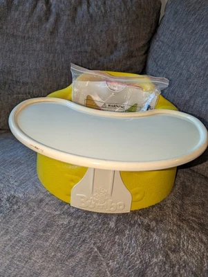 Asiento de piso Bumbo con bandeja silla suave infantil verde con correas de seguridad incluidas! Foto 1 de 4