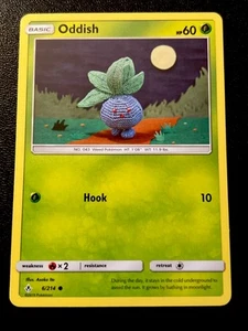 Oddish 6/214 NM Non Holo Cute Full Moon Asako Ito Crocheted Art Pokemon Card! - Picture 1 of 1