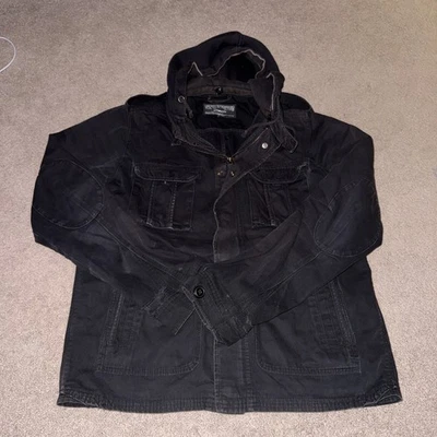 Coach Men's Jacket Coat W/ Hood Black Full Zipper Sz XL **See Description - Image 1 of 4