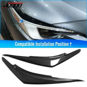 Carbon Front Headlight Eyebrow Cover Kit For Subaru WRX STI VB 2022-24 Lamp Trim - Picture 1 of 8