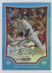 2009 Bowman Chrome Blue Refractor /150 Troy Tulowitzki #153