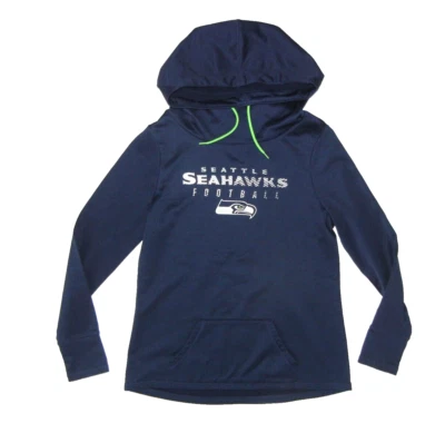 Majestic SEATTLE SEAHAWKS Equipo Azul NFL FÚTBOL AMERICANO SUDADERA CON CAPUCHA Fan Sudadera Para Mujer L Foto 1 de 4