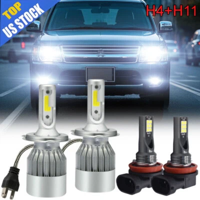 For 2014-2018 2019 Mitsubishi Mirage LED Headlight High Low +Fog Light Bulbs Kit Foto 1 de 4